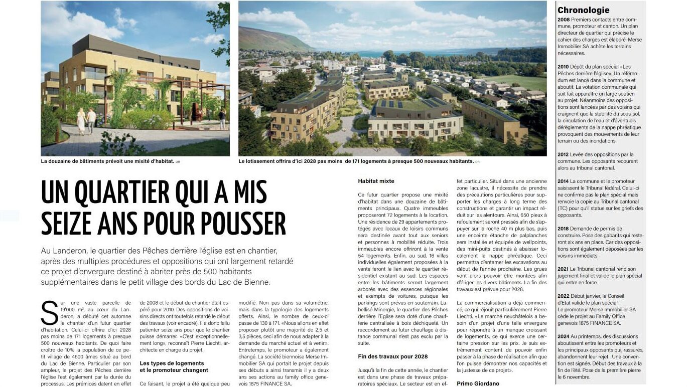 Immobilier.ch : Un quartier qui a mis seize ans pour pousser - Image