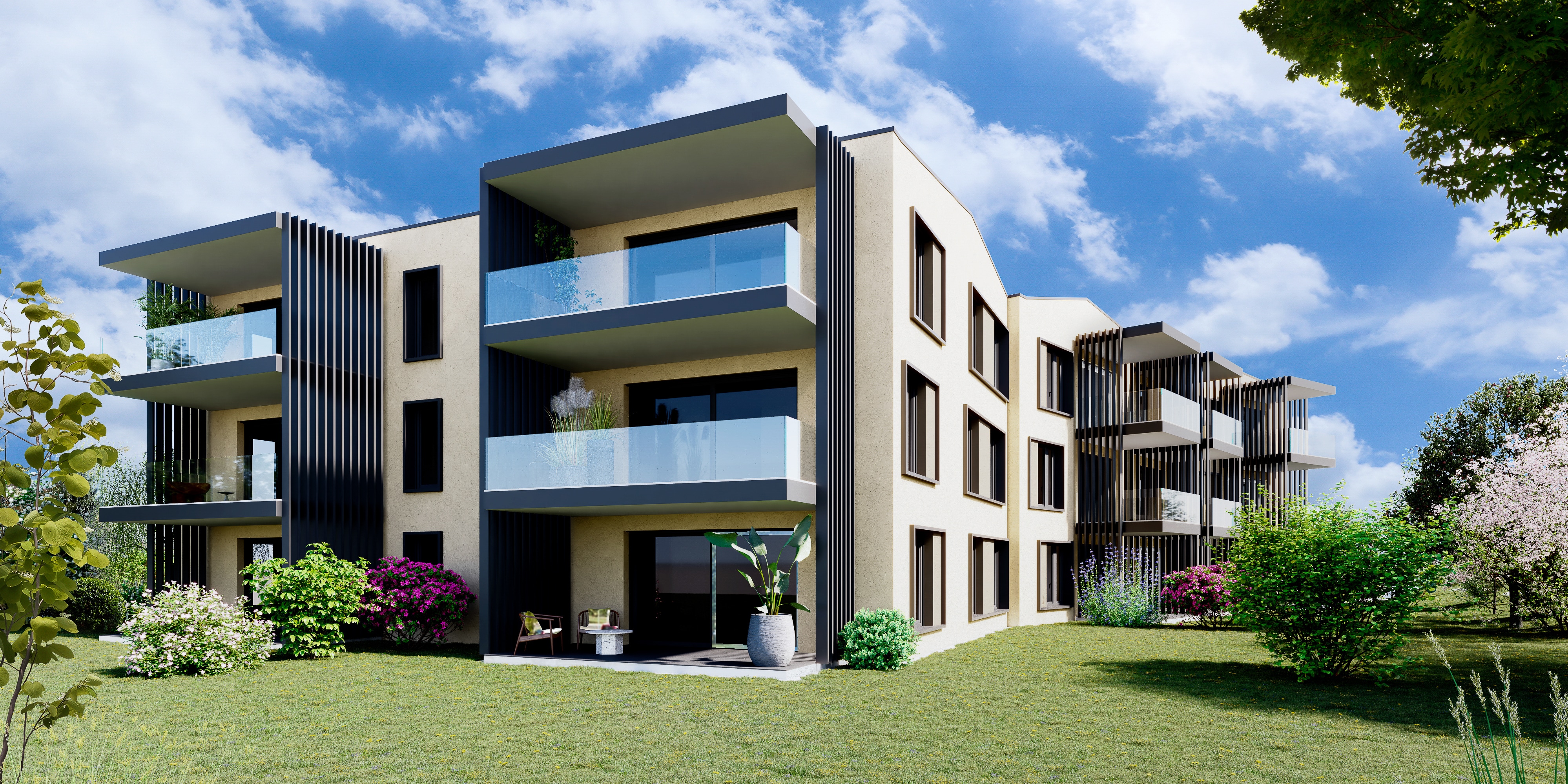 Image 01 - Immobilier.ch : Un bâtiment en éventail pour de la «Haute Couture»